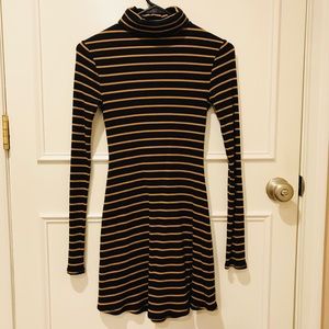Striped Urban Outfitters turtleneck dress